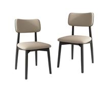 Lot de 4 chaises de salle à manger modernes et minimalistes en bois massif, dossier rembourré, sans accoudoirs, confortables pour salle à manger et chambre à coucher, mobilier de maison élégant