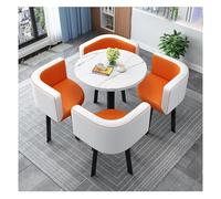 Lot de 4 chaises de salle à manger modernes vertes pour petits espaces, table de salle à manger professionnelle et table basse avec combinaison de chaises pour salon et salon, parfaites pour le balcon