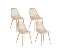 Lot de 4 chaises de salle à manger MONTELLO Beige