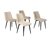 Lot de 4 chaises de salle à manger MUSE/ Beige