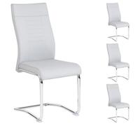 Lot de 4 chaises LOANO, en synthétique gris