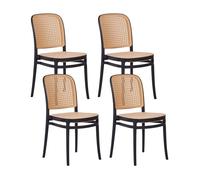 Lot de 4 chaises de salle à manger PLOSE Beige
