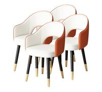 Lot de 4 chaises de salle à manger rembourrées à dossier haut pour salon, salle à manger et chambre à coucher - Design élégant et confortable pour décoration d'intérieur moderne