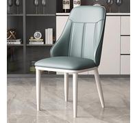 Lot de 4 chaises de salle à manger rembourrées haute résilience avec dossier et pieds en métal robuste pour salle à manger, chambre à coucher ou bureau