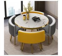 Lot de 4 chaises de salle à manger rondes modernes multifonctionnelles pour bureau, réception, cuisine, conférence, club, combinaison de meubles modernes (D)