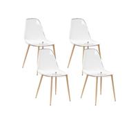 Lot de 4 chaises de salle à manger TAKILMA Transparent