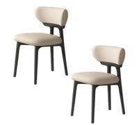 Lot de 4 chaises de salle à manger vintage en bois ergonomiques rembourrées avec dossier pour la maison, le restaurant, l'hôtel, le bar - Meubles élégants pour salle à manger et maquillage
