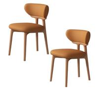 Lot de 4 chaises de salle à manger vintage en bois massif - Ergonomiques et rembourrées - Chaise de maquillage élégante pour la maison, le restaurant, l'hôtel, le bar - Design élégant du dossier