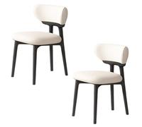 Lot de 4 chaises de salle à manger vintage en bois massif, sièges ergonomiques rembourrés pour la maison, le restaurant, l'hôtel et le bar, chaises de maquillage élégantes avec dossier, parfaites pour