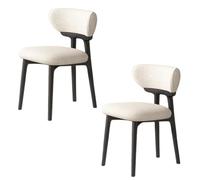 Lot de 4 chaises de salle à manger vintage en bois massif, sièges ergonomiques rembourrés pour la maison, le restaurant, l'hôtel et le bar, chaise de maquillage élégante avec dossier