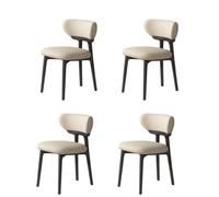 Lot de 4 chaises de salle à manger vintage en bois massif, sièges rembourrés ergonomiques pour la maison, le restaurant, l'hôtel, le bar - Design élégant du dossier, parfait pour la salle à manger et