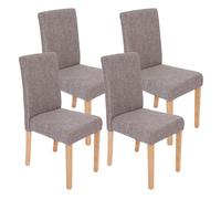 Lot De 4 Chaises De Séjour Littau Tissu Gris, Pieds Clairs Multicolore