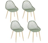 Lot de 4 Chaises Design "Malaga" 80cm Vert