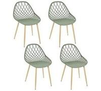 Lot De 4 Chaises - Home Deco Factory - Malaga - D'extérieur - Vert