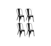 Lot de 4 Chaises Design "Niko" 85cm Noir