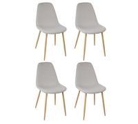 Lot de 4 Chaises Design "Roka" 85cm Gris Clair