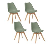 Atmosphera - Lot de 4 chaises design scandinave Baya - Vert