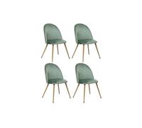Lot de 4 Chaises Design "Slano" 84cm Vert Céladon