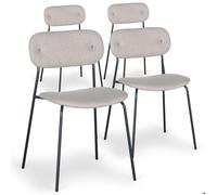 Lot de 4 Chaises Design ""Tyler"" 80cm Beige