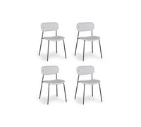 Lot de 4 Chaises Design "Tyler" 80cm Gris