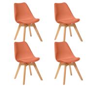 Lot De 4 Chaises Diner Baya Terracotta Atmosphera