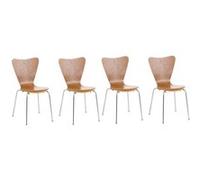 Lot de 4 chaises empilables Calisto , Chêne Chêne G