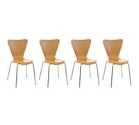 Lot de 4 chaises empilables Calisto , Nature Nature G