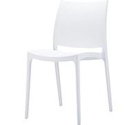Lot de 4 chaises empilables Maya Blanche en polypropylene