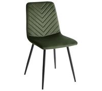 Lot de 4 chaises de salle à manger HAVRE Velours Vert olive