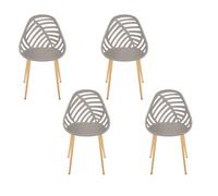 Lot De 4 Chaises - Home Deco Factory - Alameda - Taupe