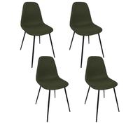 Lot De 4 Chaises - Home Deco Factory - Atome - élégantes - Kaki