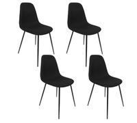 Lot De 4 Chaises - Home Deco Factory - Atome - Ergonomiques - Noires