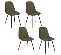 Lot de 4 Chaises Côtelé "Scott" 84cm Vert