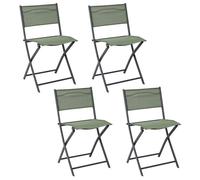 Lot De 4 Chaises - Home Deco Factory - Elba - Pliante - Moderne - Vert