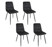 Lot de 4 Chaises "Mateo" 88cm Noir