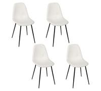 Lot de 4 Chaises Côtelé "Scott" 85cm Beige