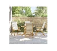 Lot de 4 Chaises Inclinables de Jardin Pliantes avec Coussins, Sièges avec Accoudoirs, Fauteuils avec Dossier de 3208927