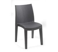 Lot de 4 chaises Lady - Gris anthracite