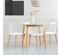 Lot De 4 Chaises Lily Blanches Pour Salle A Manger Blanc