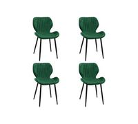 Lot de 4 chaises matelassées de salle à manger en velours SJ.17 Vert Bouteille