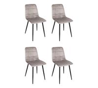 Lot de 4 Chaises "Mateo" 88cm Taupe