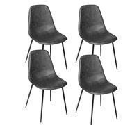 Lot de 4 Chaises Métal "Vladi" 82cm Gris