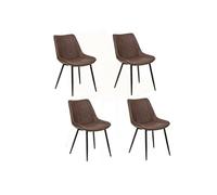 Lot de 4 chaises Olwen - Marron
