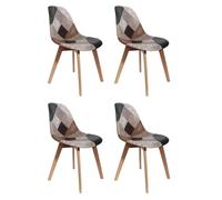 Lot de 4 Chaises Patchwork "Colmar" 85cm Gris