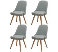 Lot de 4 chaises pivotantes à 360° ergonomiques en cuir pour salle à manger, chambre à coucher, bureau, salon moderne