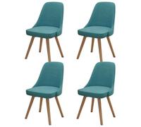 Lot de 4 chaises pivotantes ergonomiques élégantes en cuir pour salon, cuisine, chambre à coucher ou bureau, polyvalentes, confortables et design moderne