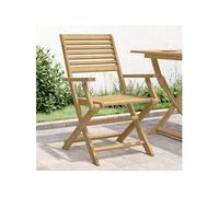 Lot de 4 Chaises Pliables de Jardin, Sièges avec Dossier, Meubles de Patio Terrasse Extérieur, Moderne, Bois Massif 365738