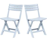 Lot De 4 Chaises Pliantes Blanches, Chaises De Jardin en Plastique, Chaises Pliantes D’intérieur Et D’extérieur, Chaises Pliantes en Plastique, Chaises De Salle à Man, White, 2-Pack