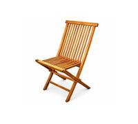 Teck lot de 4 chaises pliantes jardin teck massif huilé