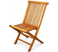 Teck lot de 4 chaises pliantes jardin teck massif huilé